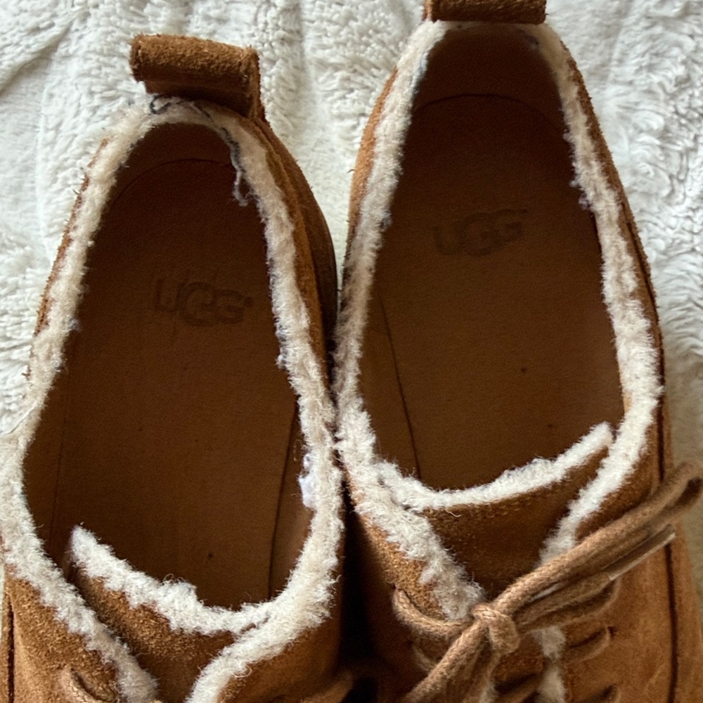 UGG Tan Suede Shearling Lined Footwear